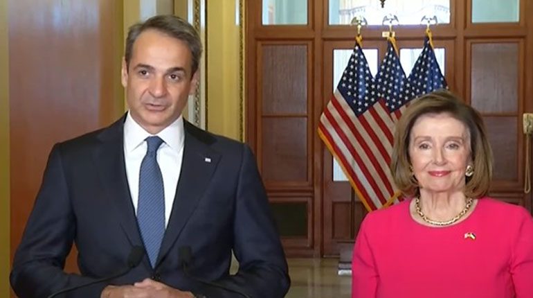 Στο Κογκρέσο ο Κυριάκος Μητσοτάκης – Συναντήθηκε με τη Νάνσι Πελόζι